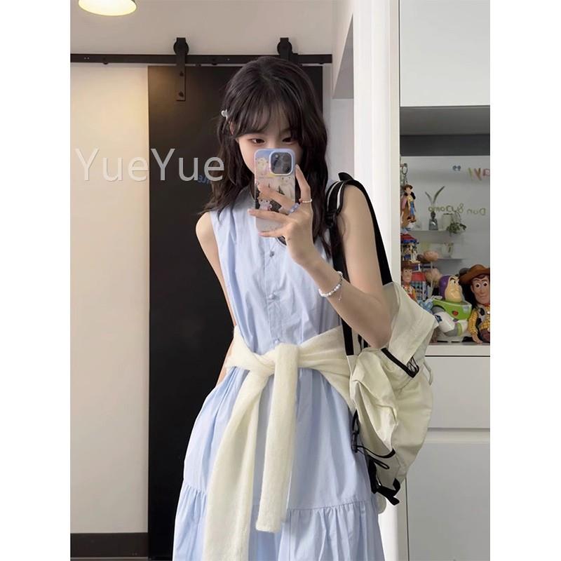 裙子质感级感夏季法瘦式初恋桔梗温柔无袖背心高71945219衣裙宽松