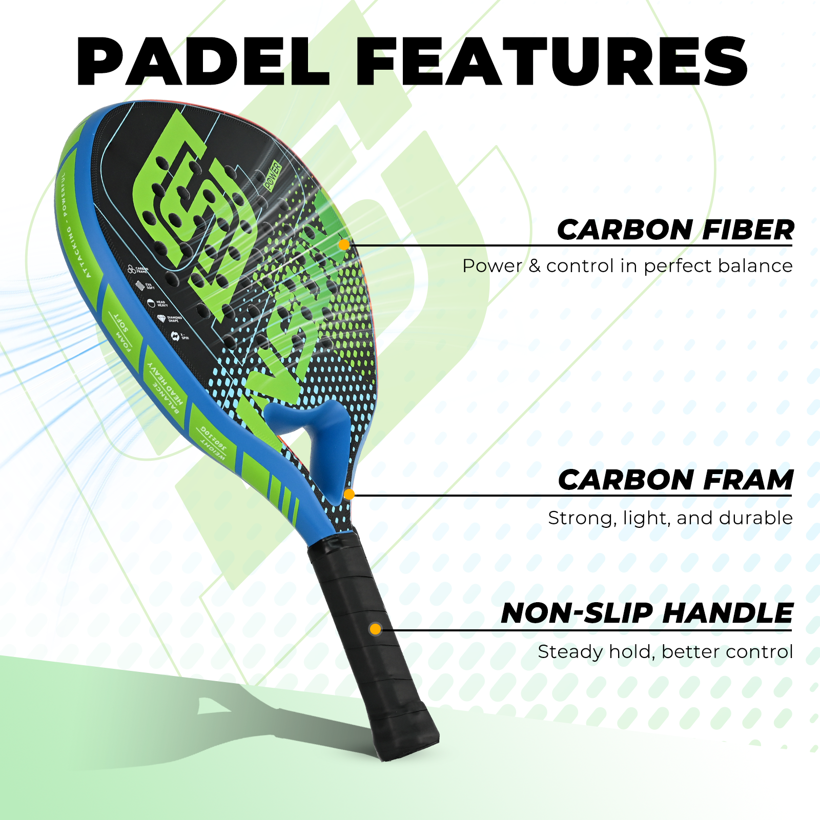 阿迈世INSUM板球拍Padel拍玻纤碳纤维专业训练padel racket笼式拍,运动/瑜伽/健身/球迷用品,匹克球拍,淘宝优惠券,粉丝福利购,淘宝优惠卷