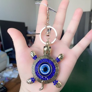 Evil 微镶锆石蓝眼睛背包挂件配饰 Eye恶魔之眼乌龟钥匙扣