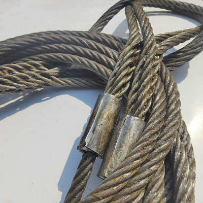 插编在压制钢丝绳起重吊索具压制钢索绳套拖车 12 14 16 18 20mm