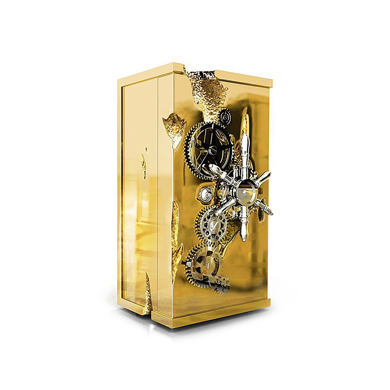 高端轻奢黄铜智能艺术创意保险柜