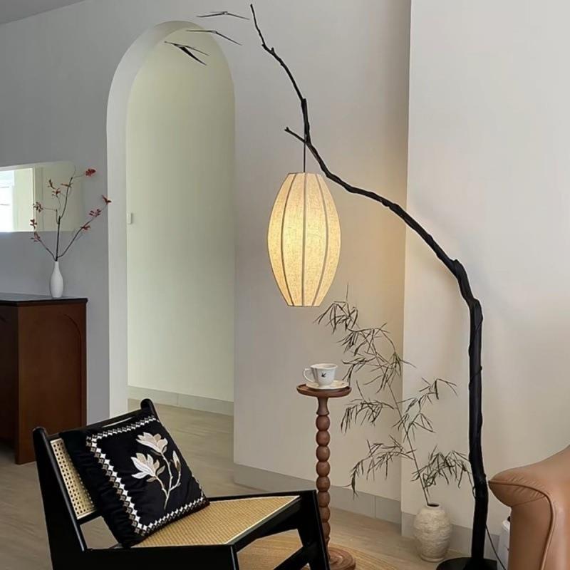 灯架树枝网红原木仿真客厅艺术室内装饰枯木树干鸟站古风落地