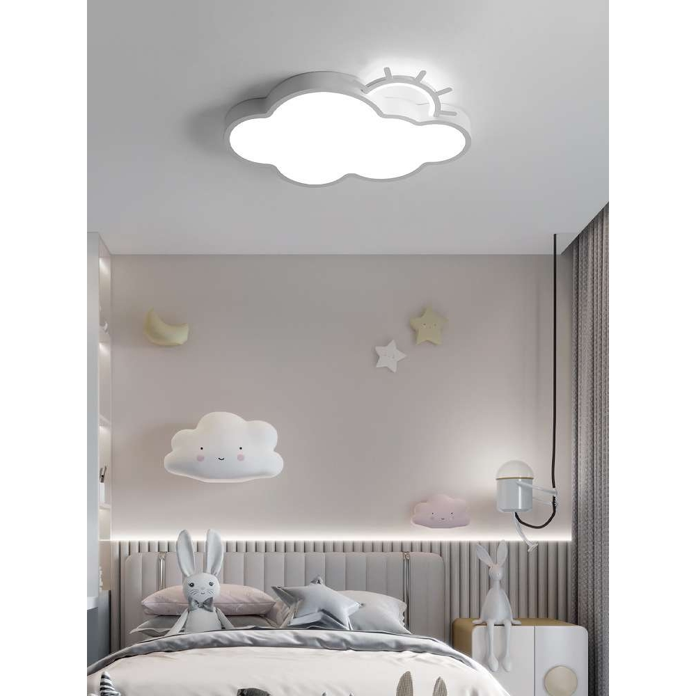 led儿童灯吸顶灯白云云朵房间灯公主灯具现代简约女童护眼卧室灯