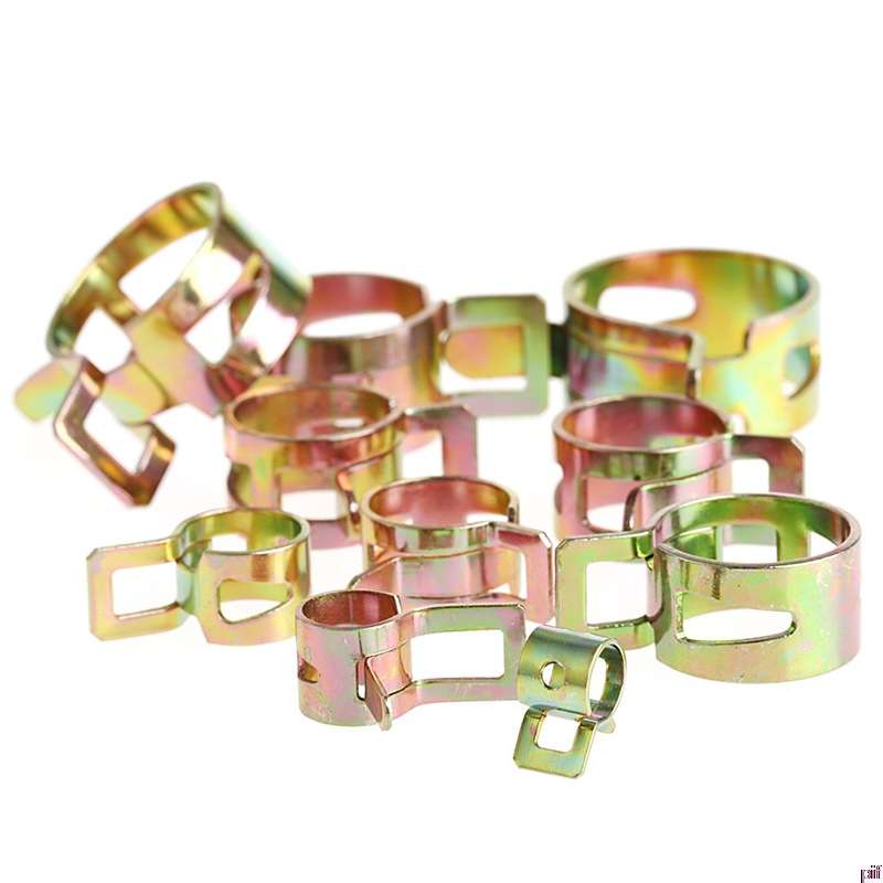 100pcs/盒6mm-22mm系列镀彩锌弹性卡箍软管夹日式喉箍CPU燃油管夹