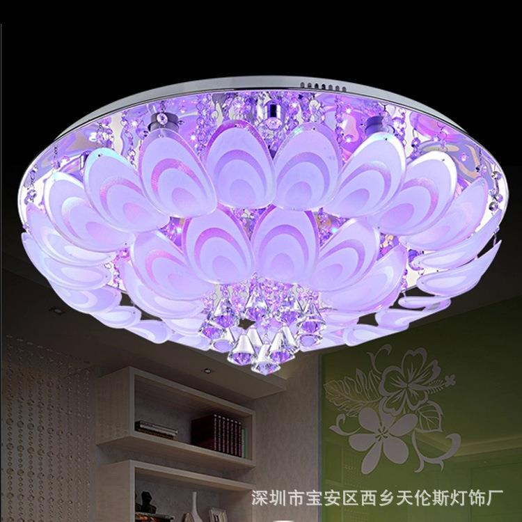 过道水晶灯 线切割吸顶灯 圆形简约水晶灯 房间灯卧室低压水晶灯