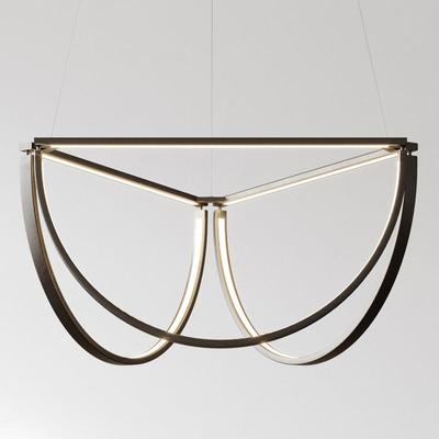 轻奢客厅灯现代简约大气餐厅灯创意半圆装饰led卧室吊灯