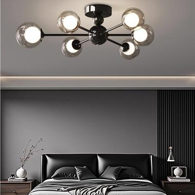 卧室灯2025新款轻奢感意式极简分子灯餐厅吊灯主卧房间灯套餐