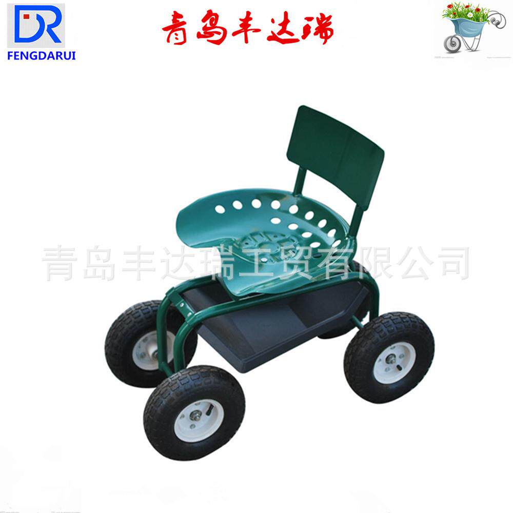 厂家销售 座椅可随意升降 可推拉方便携带的园艺/花园座椅车