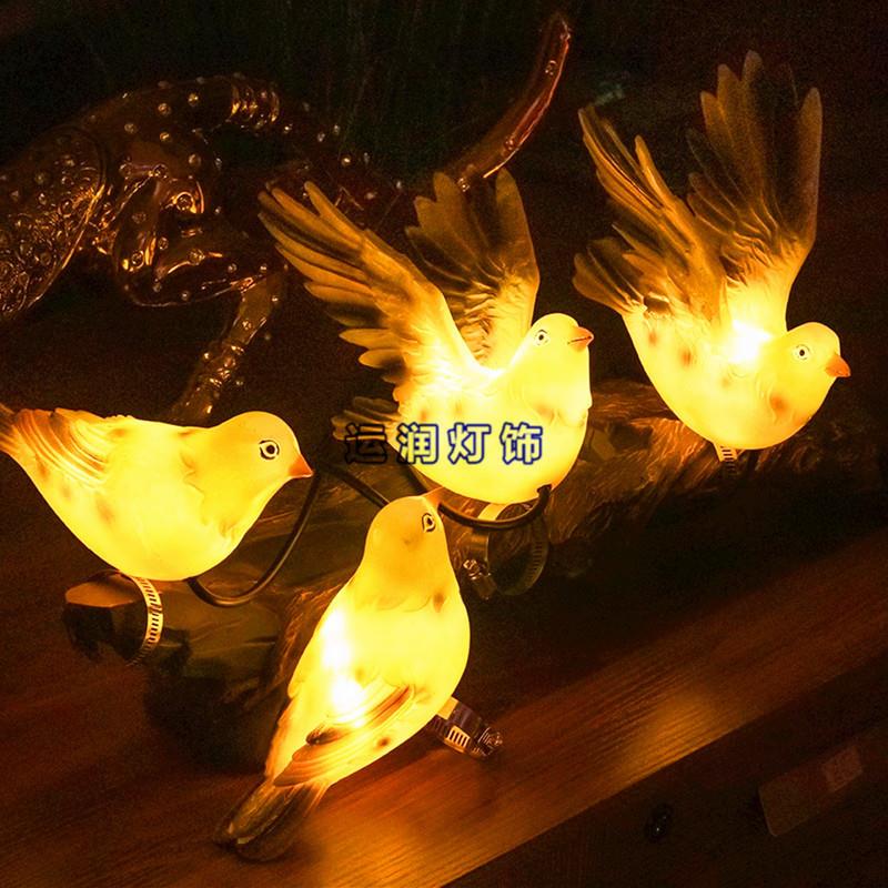 户外装饰灯LED仿真小鸟灯 防水发光亮化工程彩灯树挂 节日装饰灯