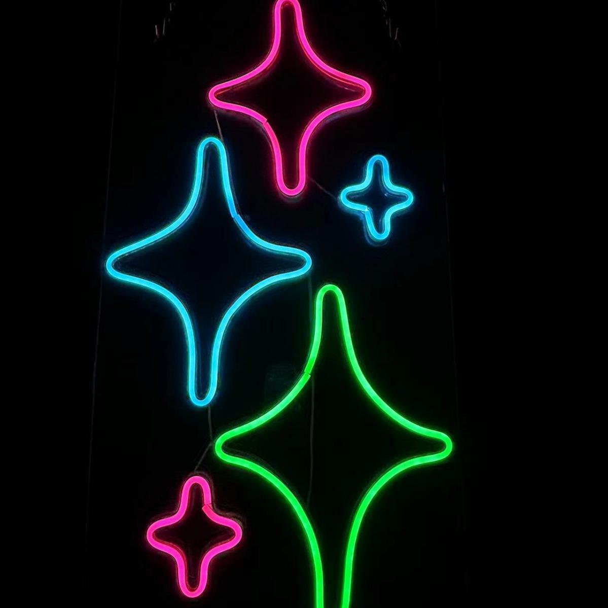 星星个性创意led氛围灯霓虹灯 房间 宿舍 派对 网红装饰灯 柔性灯