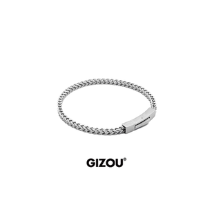 极昼GIZOU王嘉尔同款古巴链手链轻奢高级感男小众设计钛钢不掉色