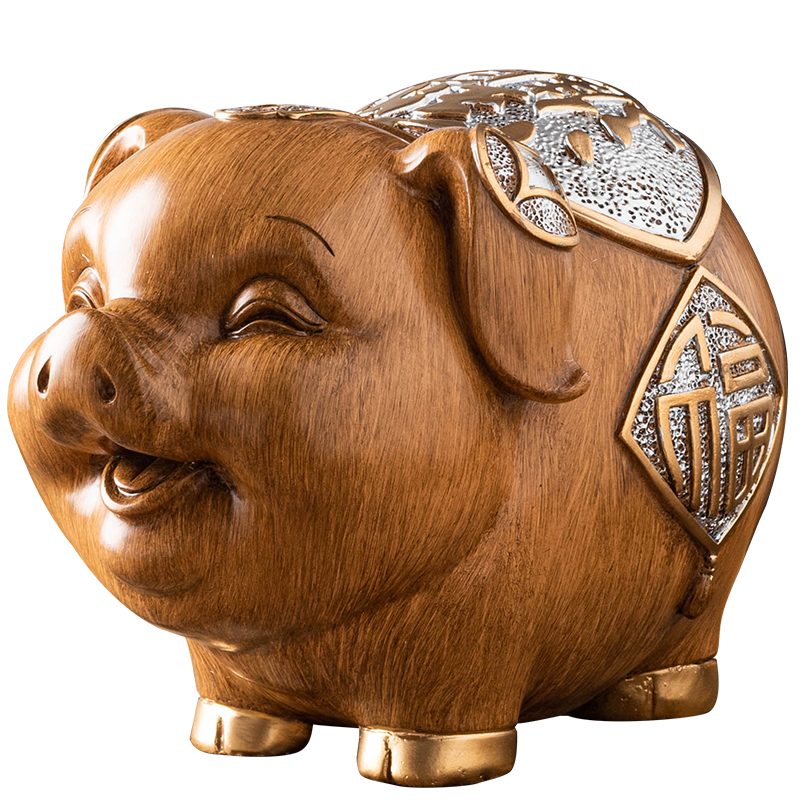 金猪的存钱罐博古架摆件中式风格电视柜装饰品新中式家居客厅好物