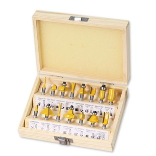 15pcs1/4inch Router Bit Swet Trimming Straight Milling Cutte