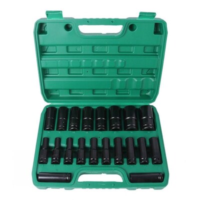 20PCS 1/2 Inch Electric Wrench Accessory Set StSeel Sleeve S