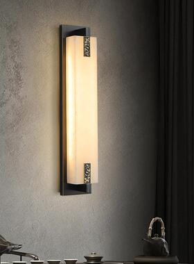 新中式道灯云石壁灯全铜卧室床头灯客背景B6010墙楼梯过酒店厅工