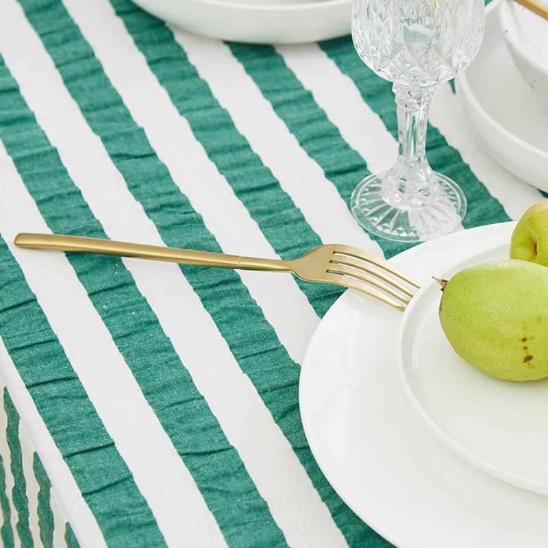 阳春条小桌布日布艺棉麻式纹现代镇餐桌GS004布长方形家用ins