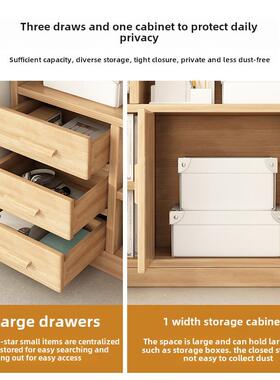 实木书柜带门落地储物客柜家组合厅收纳置物用架少书儿88494架展