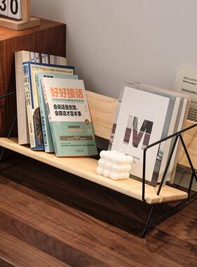 复古I面NS风简约北实木小书ZON架桌樱桃木发置物架小沙欧书籍收纳