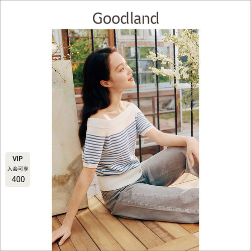 goodland美地针织短袖针织衫