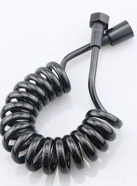 伸缩喷头妇洗器淋浴软管 2米黑色电话线淋浴花洒软管进水管