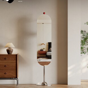 Tide leader意式不锈钢全身镜一体衣帽架卧室高级感落地挂衣架