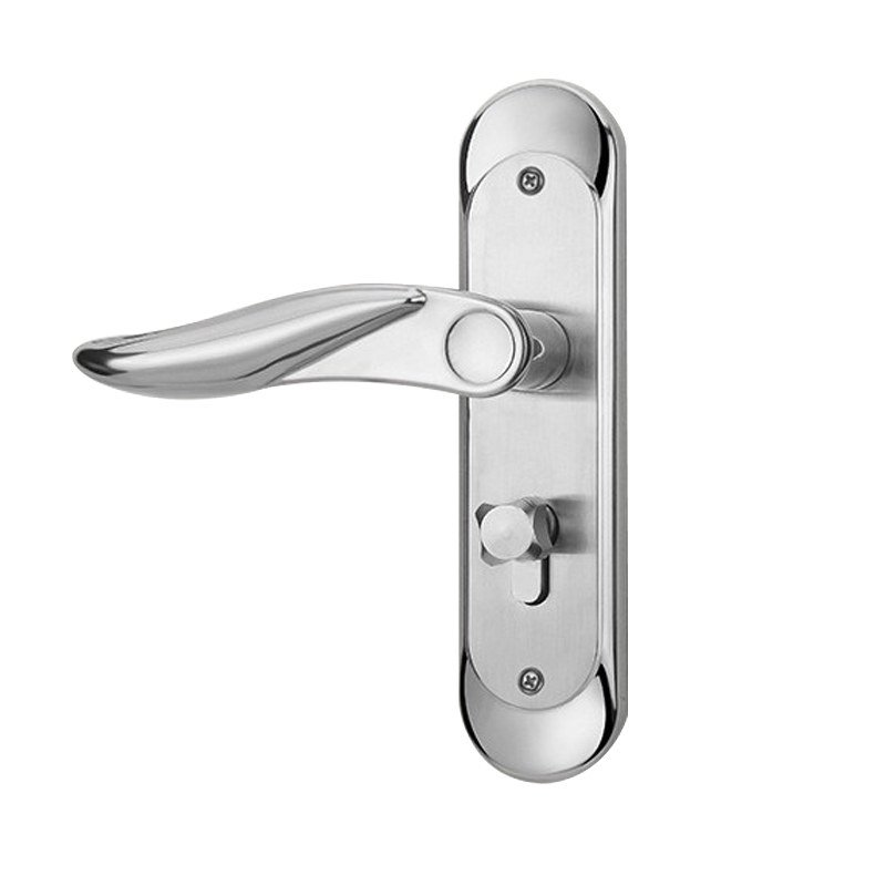 卧室房门锁 把手 面板配件50中心卧室房间木门锁14孔距不锈钢门锁