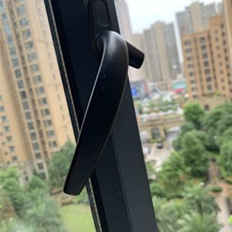 窗户把手50铝合金平开窗把手七字执手锁平底O座单点执手外开窗户