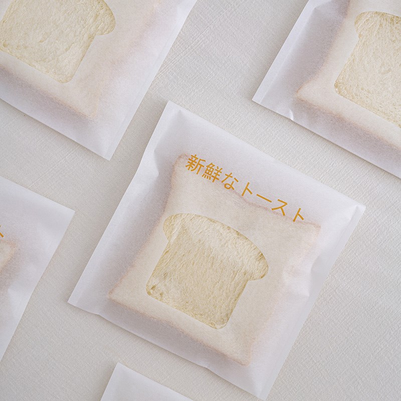 自粘饼干包装袋h单个切片吐司面包欧包曲奇雪花酥自封棉纸袋ins风