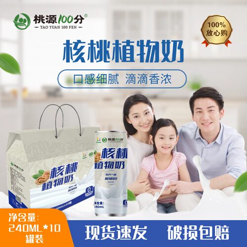 桃源100分核桃植物奶礼盒装