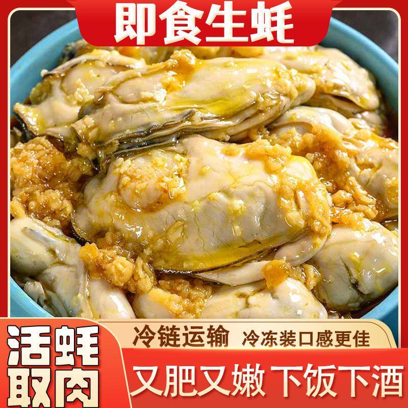 当季新蚝即食生蚝罐装鲜活制作麻辣生蚝肉海鲜熟食蒜蓉多口味生蚝