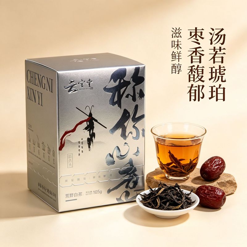 云南白茶称你心意水井头白茶紧压茶105g高山云雾茶礼盒送礼佳选