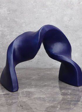 现代简约树脂飘带书房售楼部样板房卧G室客厅家居玄关软装饰品摆