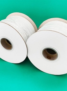 供应扎线机用gpe包塑椭圆形扎带 打卷带轴白色椭圆形包胶铁扎线