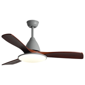 实木风扇灯扇灯餐厅客q厅灯扇一体新款 吊 家用北欧变频带电风扇