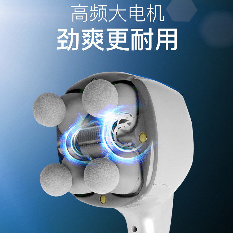 手持按器捶背器电动插电款大功率四个头肌V肉松弛按仪机