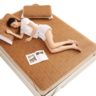 夏季藤席冰丝席凉席草席单人宿舍双人家用可折叠套件席子非竹凉席