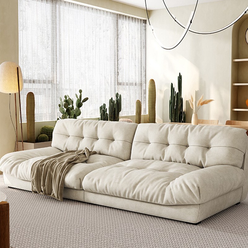 baxter网红布艺客厅小户型现代简约直排三人位羽绒懒人云朵沙发