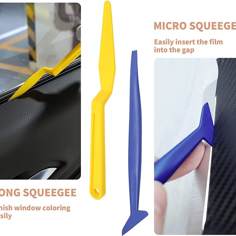 31件套汽车贴膜工具塑料刮板含织物毛毡刮刀雕刻刀和刀片手套