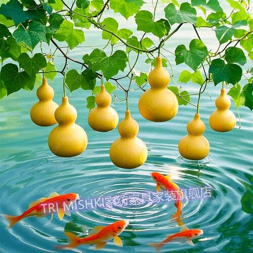 如意葫芦好运贴纸壁画室内高级墙上粘贴画吉祥平安自粘门贴海报画