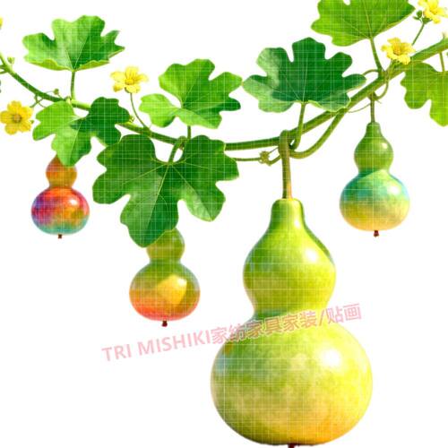 吉祥福禄金葫芦防水自粘墙贴