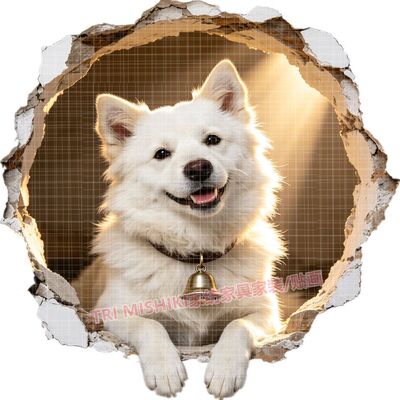 新款中华田园犬贴纸可爱帅气大黄
