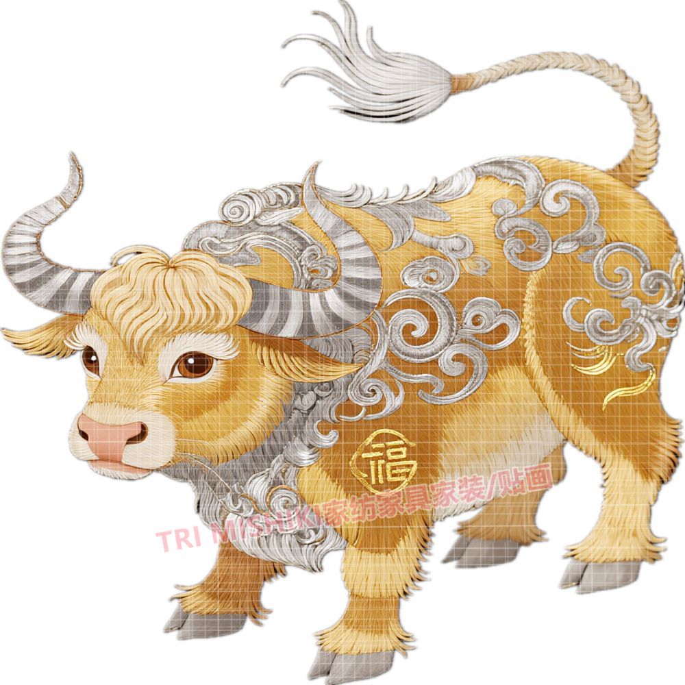 2026新年生肖自粘墙贴鸿运当头