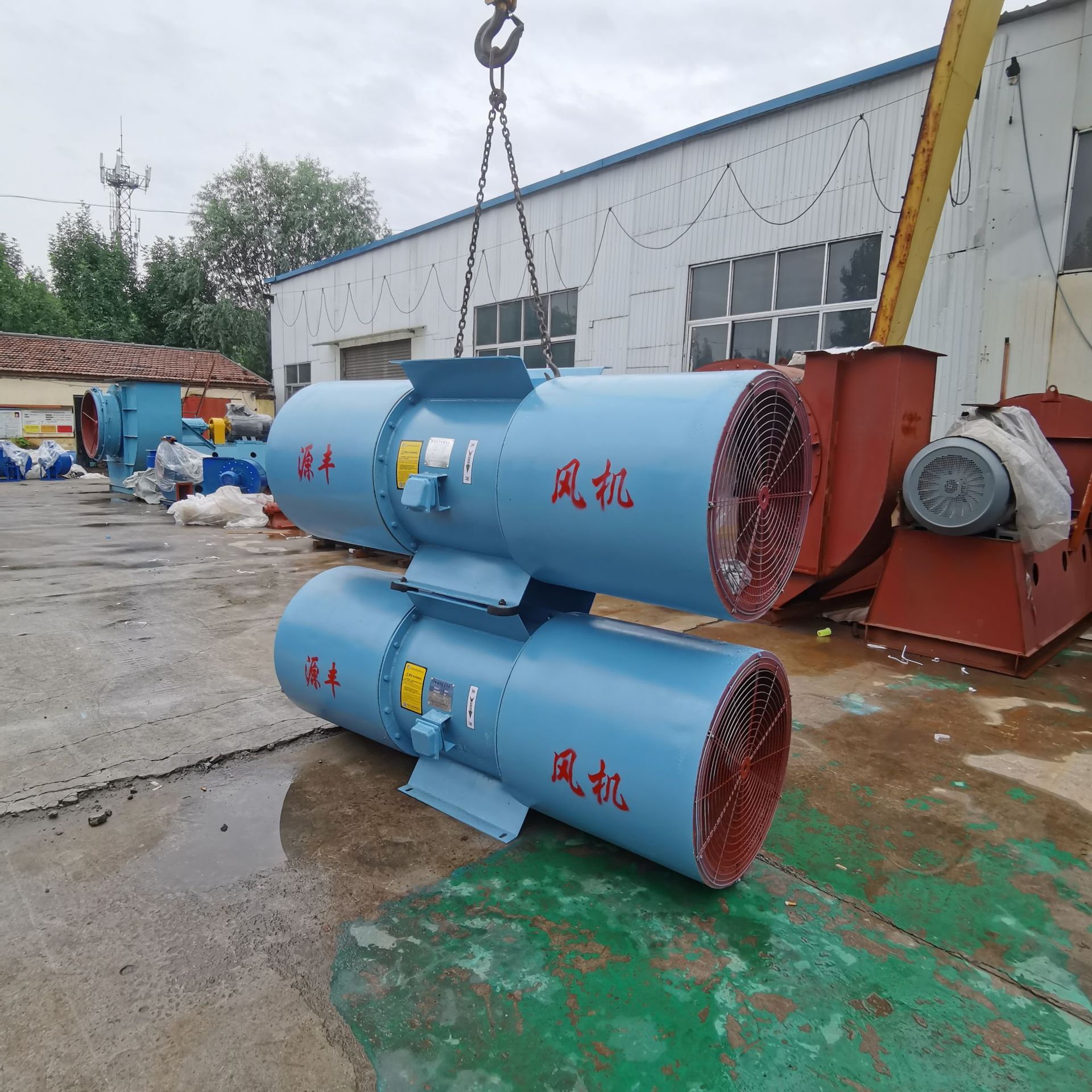 隧道供氧排烟气风机 隧洞通风机22kw SDS（R）-8#双电机消音送风
