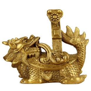 铜龙龟摆件铜如意龙龟金钱如意归来工艺品客厅家居饰品 厚德居