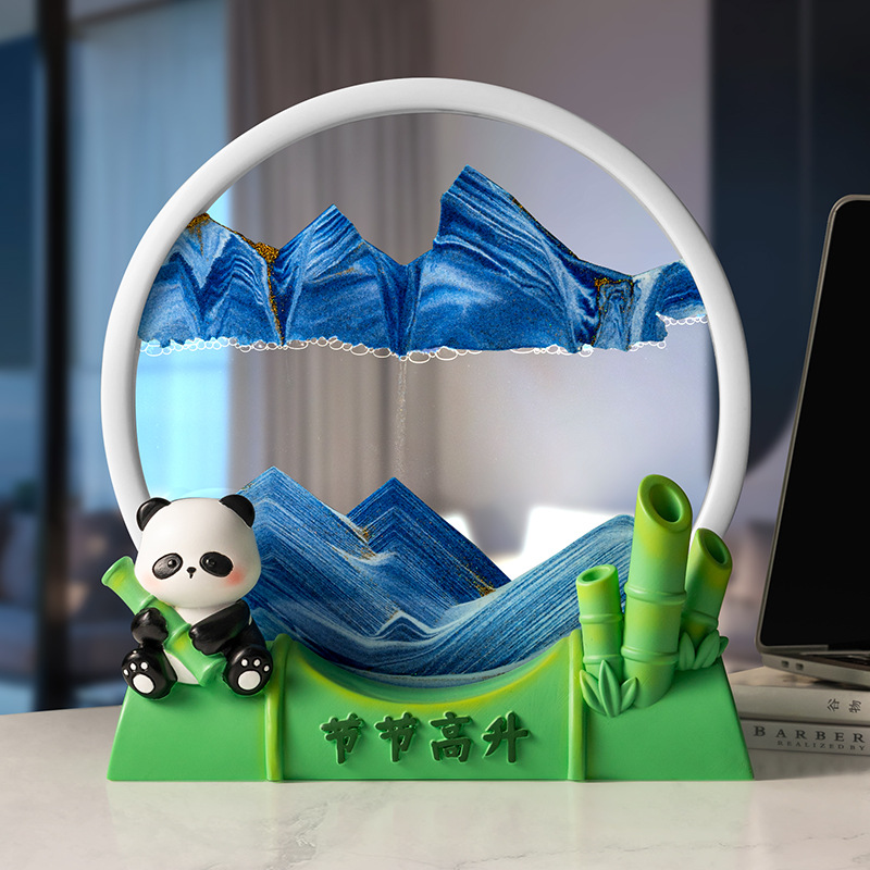 创意轻奢流沙画摆件卡通客厅办公室沙漏装饰网红3D立体流沙画图片