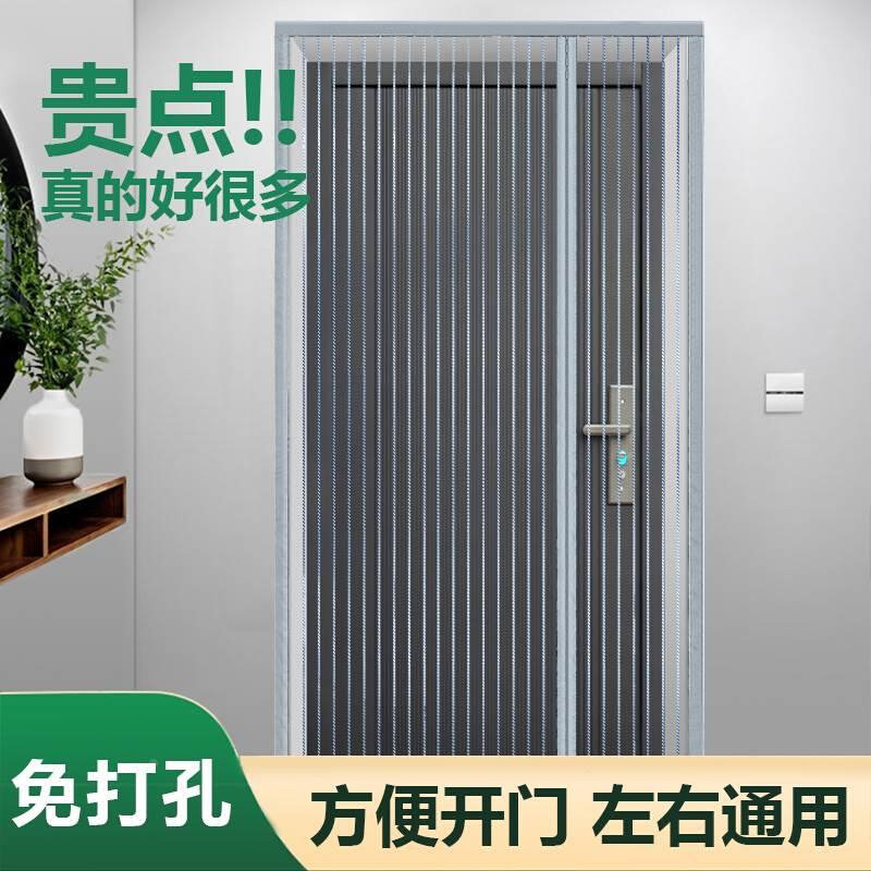 w磁铁对吸大门定做透光防盗门单扇入户门防蚊门帘侧开铁门儿童房