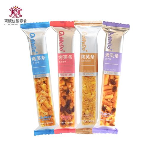 绿色趣味多烤芙条500g牛奶提子蔓越莓蛋黄松松味非油炸糕点沙琪玛