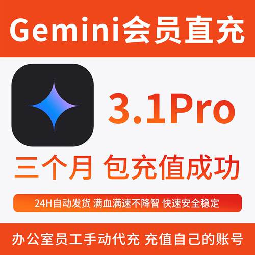 谷歌Gemini pro 3/2.5 3.0 veo nano会员代充自己账号一年高级版