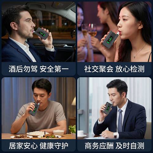 电化学酒精检测仪高精准数显便携手持吹气式酒精测试仪查酒驾专用