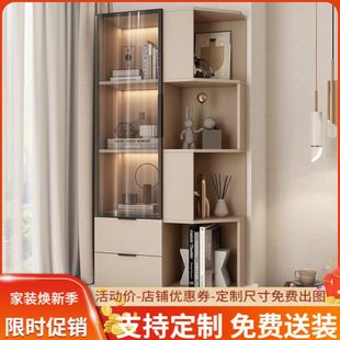 高实木柜子阳台落地窗台定制家用 飘窗柜储物柜书柜收纳柜置物柜款
